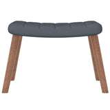 Chaise de relaxation avec repose-pied Gris foncé Velours