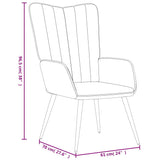 Chaise de relaxation Gris clair Velours