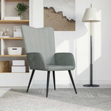 Chaise de relaxation Gris clair Velours