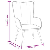 Chaise de relaxation Noir Velours