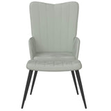 Chaise de relaxation avec repose-pied Gris clair Velours