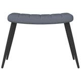 Chaise de relaxation avec repose-pied Gris foncé Velours