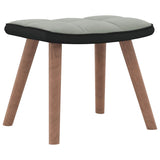 Chaise à bascule avec repose-pied Gris clair Velours et PVC