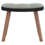 Chaise à bascule avec repose-pied Gris clair Velours et PVC