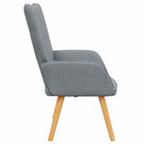 Chaise de relaxation Gris clair Tissu