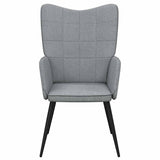 Chaise de relaxation Gris clair Tissu