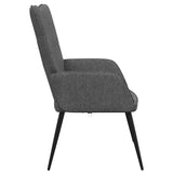 Chaise de relaxation Gris foncé Tissu