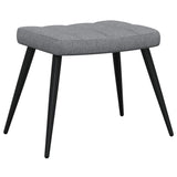 Chaise de relaxation avec tabouret Gris clair Tissu