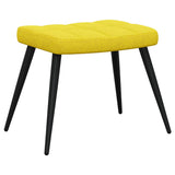 Chaise de relaxation avec tabouret Jaune moutarde Tissu