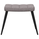 Chaise de relaxation avec tabouret Taupe Tissu