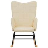 Chaise à bascule Crème Tissu