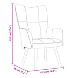 Chaise de relaxation Gris foncé Velours