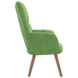 Chaise de relaxation Vert clair Velours
