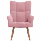 Chaise de relaxation Rose Velours