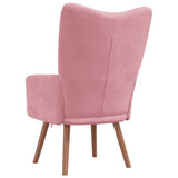 Chaise de relaxation Rose Velours