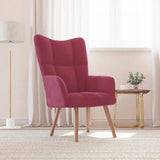 Chaise de relaxation Rouge bordeaux Velours