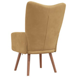 Chaise de relaxation Marron Velours