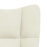 Chaise de relaxation Blanc crème Velours