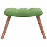 Chaise de relaxation avec repose-pied Vert clair Velours