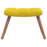 Chaise de relaxation avec repose-pied Jaune moutarde Velours