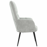 Chaise de relaxation Gris clair Velours