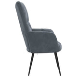 Chaise de relaxation Gris foncé Velours