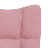 Chaise de relaxation Rose Velours