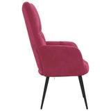 Chaise de relaxation Rouge bordeaux Velours
