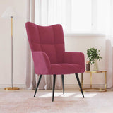Chaise de relaxation Rouge bordeaux Velours