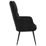 Chaise de relaxation Noir Velours