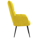Chaise de relaxation Jaune moutarde Velours