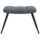 Chaise de relaxation avec tabouret Gris foncé Velours