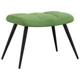 Chaise de relaxation avec tabouret Vert clair Velours