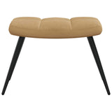 Chaise de relaxation avec tabouret Marron Velours