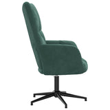 Chaise de relaxation Vert foncé Velours