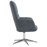Chaise de relaxation Gris foncé Velours