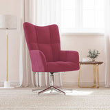 Chaise de relaxation Rouge bordeaux Velours