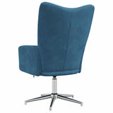 Chaise de relaxation Bleu Velours