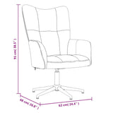 Chaise de relaxation avec tabouret Vert foncé Velours