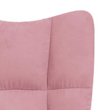 Chaise de relaxation Rose Velours