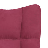 Chaise de relaxation Rouge bordeaux Velours