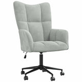 Chaise de relaxation Gris clair Velours