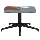 Chaise de relaxation avec repose-pied Patchwork Tissu