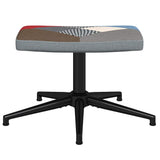 Chaise de relaxation avec repose-pied Patchwork Tissu