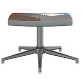 Chaise de relaxation avec tabouret Patchwork Tissu