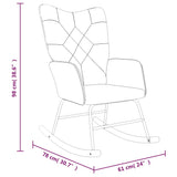 Chaise à bascule Patchwork Tissu