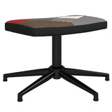 Chaise de relaxation avec tabouret Patchwork Tissu