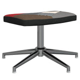 Chaise de relaxation avec tabouret Patchwork Tissu