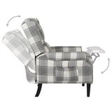 Fauteuil inclinable Gris blanc Tissu