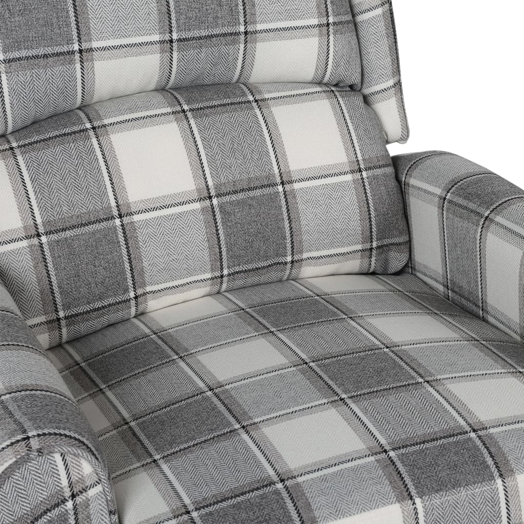 Fauteuil inclinable Gris blanc Tissu